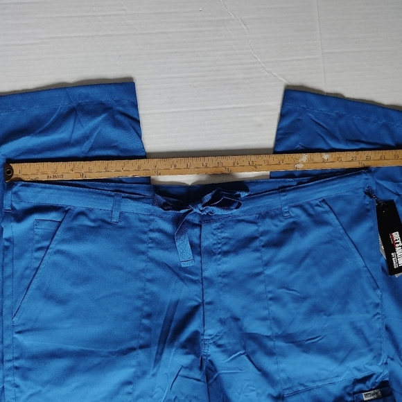 Grey's Anatomy by Barco Men’s XL Scrub Pants Blue 6 Pocket Zip Fly Drawstring - Picture 13 of 15
